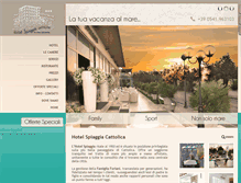 Tablet Screenshot of hotelspiaggiacattolica.it